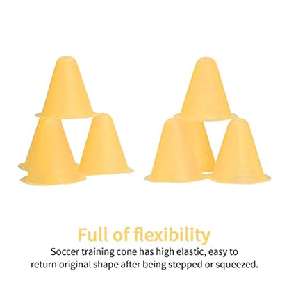 10pcs 3 Inch Plastic Sports Training Cones, Field Marker Roller Skating Cones Basketball Football Activity Events Props,Pink