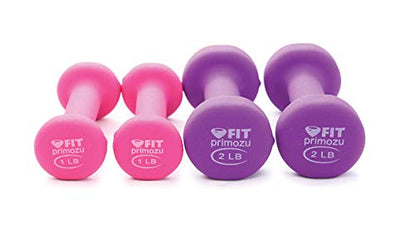 FIT Neoprene Dumbbells (Pairs & Sets) - color: b) SET OF 4: 1LB + 2LB PAIRS