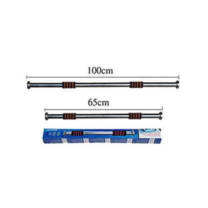 AKT Pull Up Bar Chin Up Bar for Doorway No Screws No Punching Upper Body Workout Bar with Safety Locking Catch, Heavy Duty Home Fitness Door Exercise Bar,65-100cm
