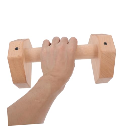 Yardwe Workout Handles Push up Handles for Floor 2pcs Wooden Push up Bar for l Sits Jump Throughs Handstand Pushups and Calisthenics Fitness Wood Parallettes Set