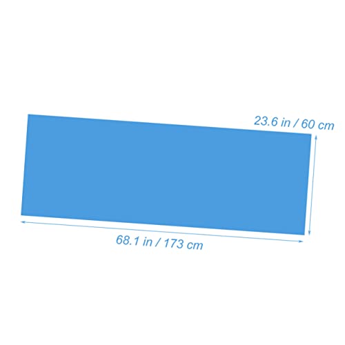 LIOOBO Portable Eva Yoga Mat Slip Exercise Surface for Yoga Aerobic Fitness and Stretching Lightweight Blue Mat for Outdoor and Indoor Use