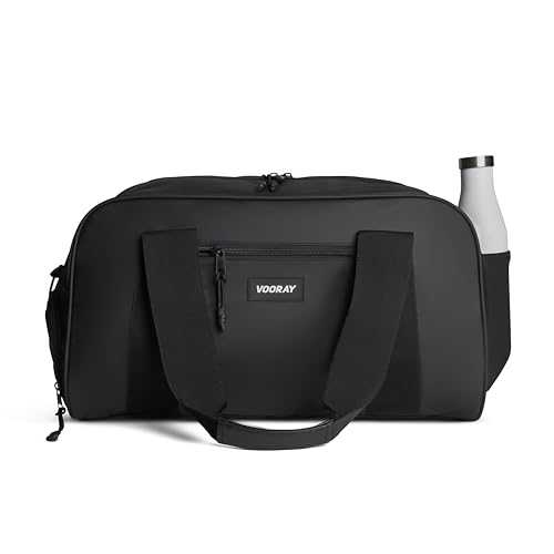 Vooray Burner Duffel Bag - 23L Small Gym Bag for Women and Men with Shoe Compartment, Lightweight Travel Duffel for Training, Sports, Overnight Use - color: XL Matte Black