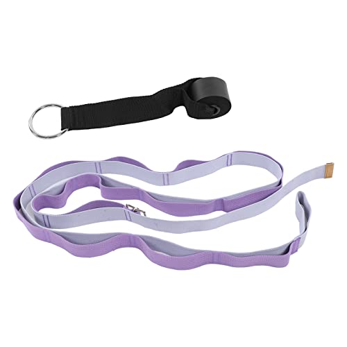 Yoga Stretching Strap, Yoga Strap for Flexibility and Balance, 3.1m Oxford Cloth Leg Stretcher with Foam - Covered Snap Ring, for Dance Gymnastics Physical Therapy and - color: Purple