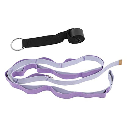 Yoga Stretching Strap, Yoga Strap for Flexibility and Balance, 3.1m Oxford Cloth Leg Stretcher with Foam - Covered Snap Ring, for Dance Gymnastics Physical Therapy and - color: Purple