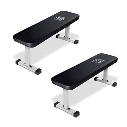 Marcy Flat Utility Flat Strength Training Home Gym Lifting Weight Bench (2 Pack)