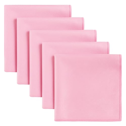 Sweat Absorbing Handkerchiefs, 5Pcs Small Quick Drying Microfiber Sweat Rag Towels for Gym, Sports and Workout - color: Pink