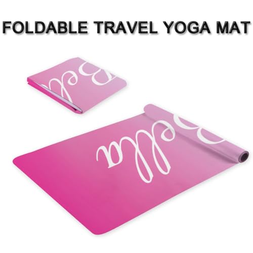 Custom Name Yoga Mat,Personalized Travel Yoga Exercise Mat,Non Slip,Perfect for Kids & Adults,Gradient Color D Series - color: Style 17