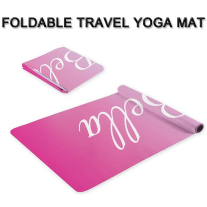 Custom Name Yoga Mat,Personalized Travel Yoga Exercise Mat,Non Slip,Perfect for Kids & Adults,Gradient Color D Series - color: Style 17