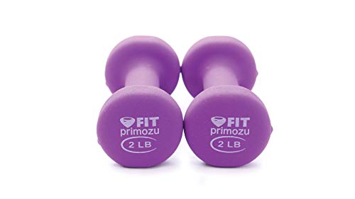 FIT Neoprene Dumbbells (Pairs & Sets) - color: d) PURPLE - 2LB - PAIR