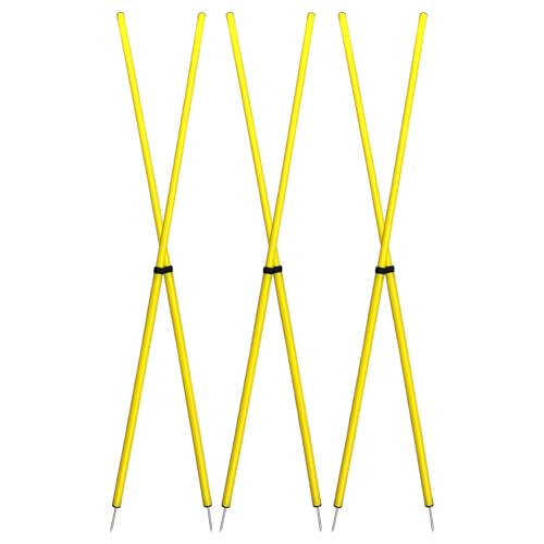 BlueDot Trading Soccer Agility Poles | Telescopic, Fixed & Collapsible Options (4, 6, 8 Piece Sets) Speed Training Poles for Agility Drills, Outdoor Games, Football & Sport Training Equipment - size: 6, style: Adjustable