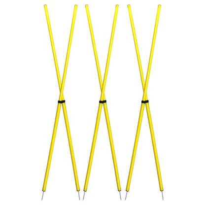 BlueDot Trading Soccer Agility Poles | Telescopic, Fixed & Collapsible Options (4, 6, 8 Piece Sets) Speed Training Poles for Agility Drills, Outdoor Games, Football & Sport Training Equipment - size: 6, style: Adjustable