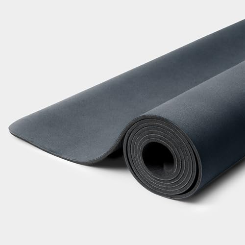 WeGym Yoga Mat, 4mm Cushioned Exercise Mat for Yoga, Pilates, Home Workouts - Anti Slip Polyurethane Suede Yoga Mat with Carrying Strap - color: PU_Slate, style: Polyurethane