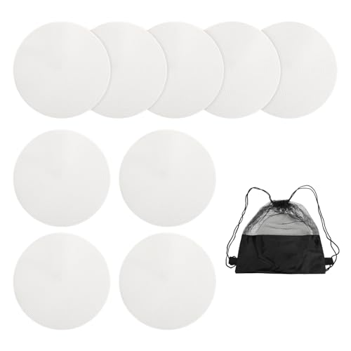 Spot Markers, Poly Spot Marker for Agility Training Floor Dots Non Slip Flat Field Cones - color: White, size: 19.5 cm/7.7inch