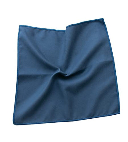 Unisex Sweat Absorbing Microfiber Handkerchiefs Quick Dry Sport Gym Towels 5 Pack - color: Navy Bule 01a