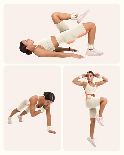 BetterMe Adjustable Weight Bands – Ankle Weights & Wrist Weights for Women – Adjustable Straps for Arms & Legs – Home Workout & Pilates Weights