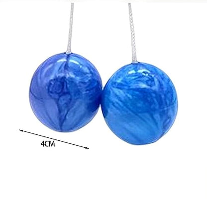 3 Pairs Clacker Ball,Ladder Balls, Toss Game Balls, Children's and Adults' Pressure reducing Balls,Used for Training Balance Ability, Concentration (Randomly Send 3 Colors)
