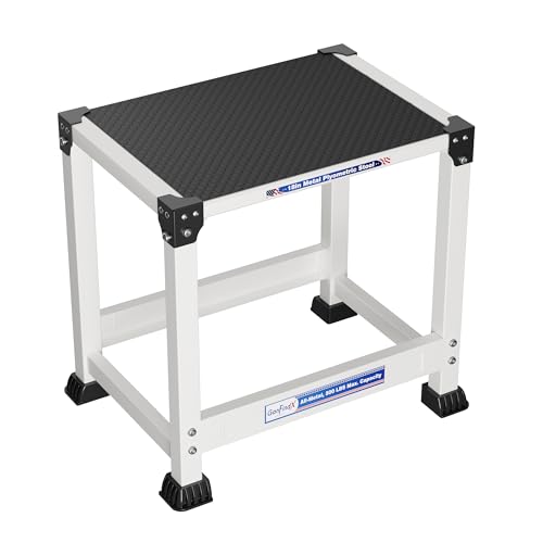 GanFindX RV Steps Stool Heavy Duty, Metal Step Platform for RV Entry, Non-Slip Surface and Anti-Skid Feet, 500 lbs Capacity, Stable Step for SUV, Camper and Home Use (18'')