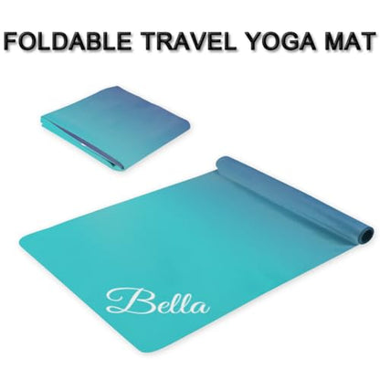 Custom Name Yoga Mat,Personalized Travel Yoga Exercise Mat,Non Slip,Perfect for Kids & Adults,Gradient Color E Series