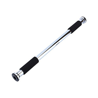 Door Pull Up No Screws Pull Up D Chin Multi Purpose Indoor Gym for Home Gym Exercise Electroplate Steel with Non Slip Foam Pads Rubber Stoppers