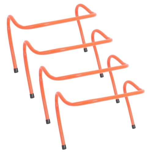 4pcs Agility Hurdles Set 15cm Plastic Speed Training Equipment for Football Basketball Obstacle Course and Track Running Training