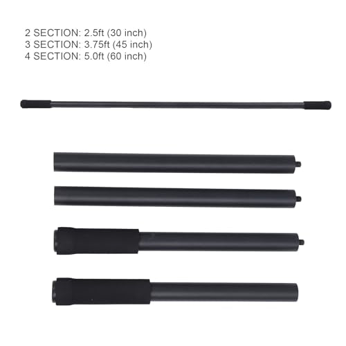 Enhance Flexibility Mobility with This 4-Rod Steel Yoga Stick, Steel Stretching Stick for Balance Training, Versatile Exercise with Detachable Design, 30, 45, 60 inches