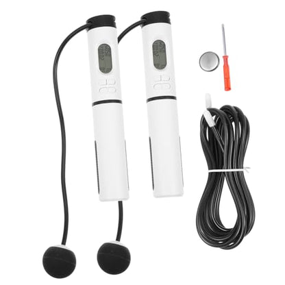 POPETPOP Smart Cordless Jump Rope with Digital Counter, Indoor Ropeless Skipping Rope with Weighted Handle and Steel Wire Ball, Fitness Workout Equipment for Home Exercise and Weight Loss
