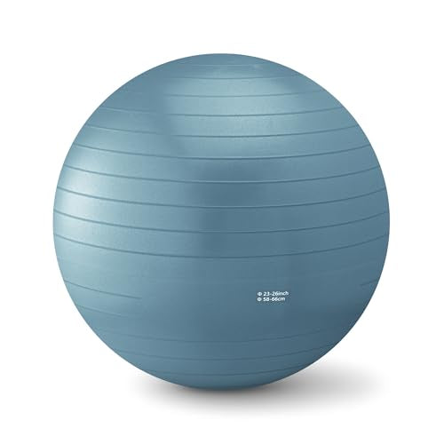 Amazon Basics Anti-Burst Exercise Ball with Pump, 23-26" Diameter