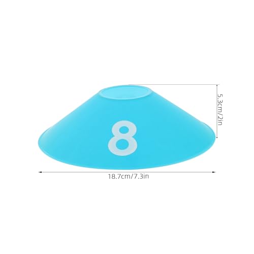MAGICLULU 10pcs Numbered Sports Training Disc Cones Set, Plastic Agility Markers for Soccer Football Basketball Field, Lightweight Flat Marking Discs for Speed and Exercise Sessions