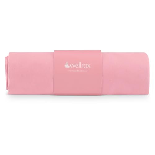 Microfiber Yoga Hand Towel – Super Soft, Quick-Dry, Non Slip Yoga Towel for Hot Pilates, Gym & Workouts (26.5" x 16", Pink)