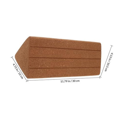 Veemoon Triangle Cork Yoga Blocks Set, High-density Lightweight Yoga Bricks for Balance Training and Stretching, 30cm Soft Natural Cork Exercise Fitness Accessories for Meditation