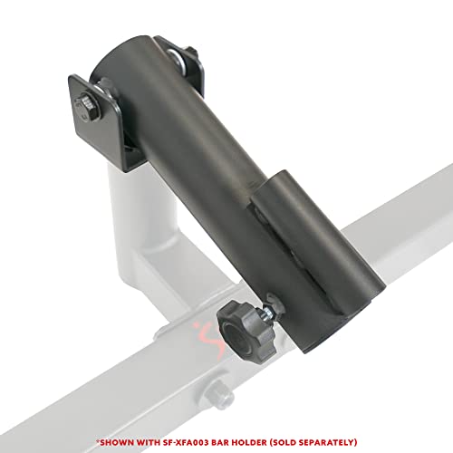 Sunny Health & Fitness Power Cage Squat Rack Upgrade Attachments, Dip Bar, Plate Bar Holder, Belt Squat, J Hook, Lat, Adapter, U Ring, Pull Up Bar, Landmine, Captain's Chair, Tricep Rope For Home Gym - style: Landmine