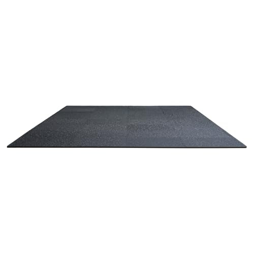 VEVOR 0.56In 100sq.ft 25 Tiles Gym Flooring for Home Gym, Rubber Top with High Density EVA Foam, 25" x 25" Gym Floor Exercise Equipment Mats, Interlocking Gym Mats, Puzzle Workout Mats, Black & White