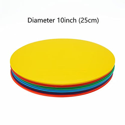 10inch Spot Markers 12pcs Floor Flat Field Cones for Sports Speed Agility Training