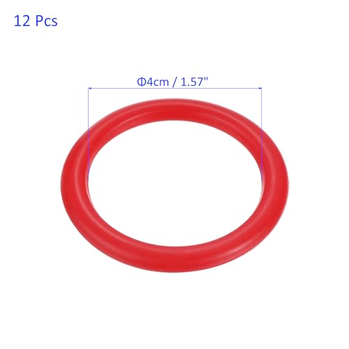 M METERXITY Carnival Toss Rings - Plastic Round Throw Hoops Apply to Parties/Interactive Games - color: Red, size: 1.57"