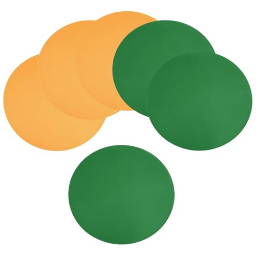 Spot Markers for Agility Dot, Non-Slip Poly Spots Floor Dots Flat Field Soccer Training Equipment for Gym - color: Orange/Dark Green