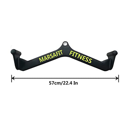Home Gym Fitness Rowing T-bar V-bar Pulley Cable Machine Attachment, Bicep Curl Tricep LAT pulldown Bar Back Strength Training Handle Grips LAT Pull Down Bar for Seat Row Workout - style: Btbar 1903