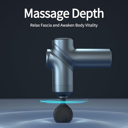 Massage Gun Deep Tissue, Silent Motor and Portable Massage Gun with 4 Interchangeable Heads for Deep Muscle Relief and Relaxation, Relax Gift - color: A1-Blue