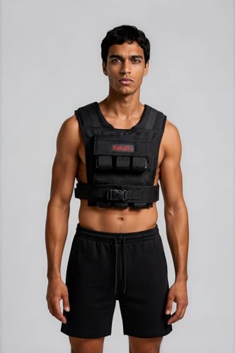 Weighted Vest for Men & Women | Adjustable Weight Vest 25 lbs/35 lbs/45 lbs with Removable Iron Weights, 1000D Cordura Weighted Training Vest for Rucking, Running & Strength Training - size: 45 LBS