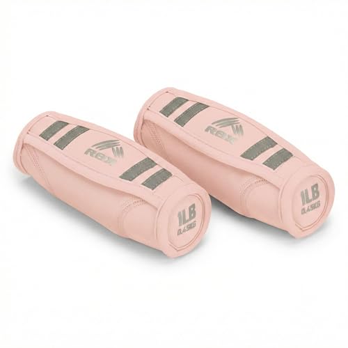 RBX 2lb Walking Weights Pair (1lb Each), Soft Hand Weights with Reflective Safety Straps, Ergonomic Grip & Breathable Fabric, Add Resistance to Walking, Jogging & Aerobics