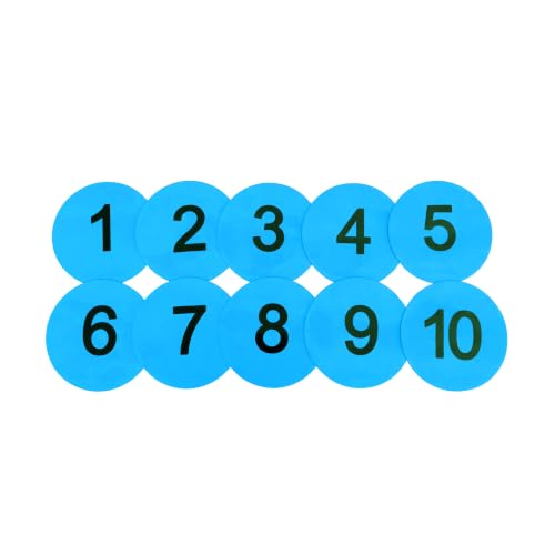 8inch Numbered Floor Spot Markers - style: Blue 1-10