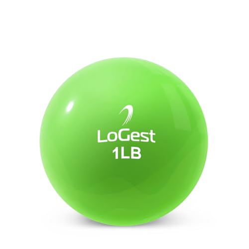 Logest Weighted Toning Exercise Balls Pair - Round Shape Medicine Ball - 1LB 2LB 3LB 4LB 5LB 6LB Available - Toning Muscle for Men & Women