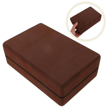Thickened Non-slip Yoga Block for Pilates and Fitness High Density Foam Brick for Stability Flexibility and Balance Support in Exercise and Meditation Easy to Clean Brown Yoga