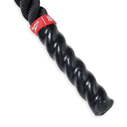 Reebok 18 ft Battle Rope, 1.5" Thick, Home Gym