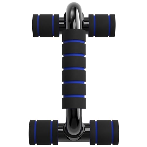 READAEER Push Up Bars Gym Exercise Equipment Fitness 1 Pair Pushup Handles with Cushioned Foam Grip and Non-Slip Sturdy Structure Push Up Bars for Men & Women