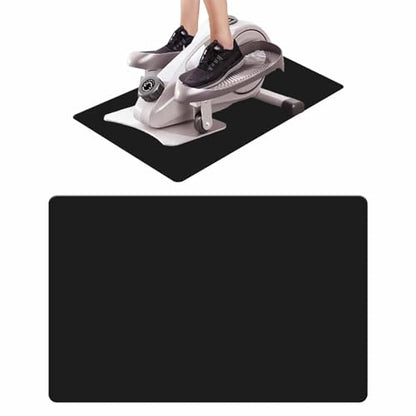 Non-Slip Elliptical Machine Mat - Durable Workout Mat for Under Desk Ellipticals, Seated Foot Pedal Exercisers, Floor Protection & Stability for Home Gym Equipment (23.7" x 15.9")