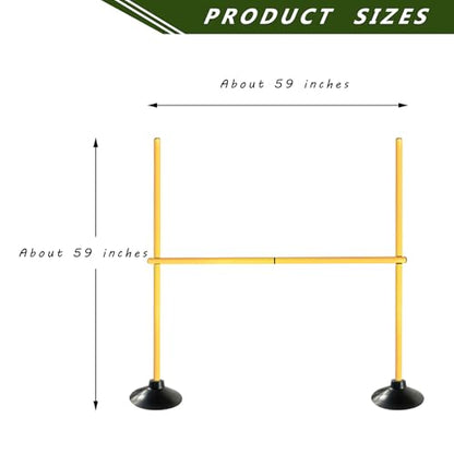 TNZMART 4.9 FT Agility Poles Adjustable Hurdles for Soccer Football Speed Training Equipment Track and Field - style: 6 groups
