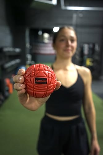 Large Trigger Point Massage Ball - 3.1 Inch Hard Rubber Therapy Ball for Myofascial Massage - Deep Tissue Massager for Myofascial Release and Pressure Point Recovery (Red (Medium)) - color: Red (Medium)