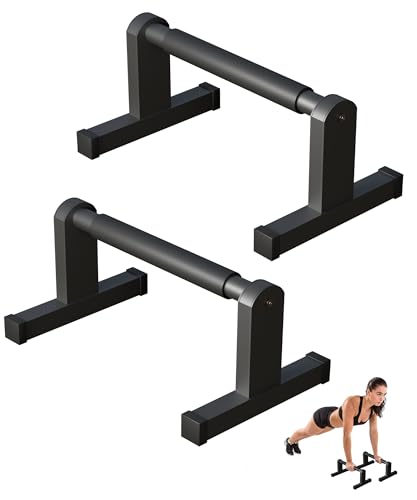 Push Up Bars, Heavey Duty Parallettes Dip Bar with Non-slip Grips for Calisthenics Planche L Sit Handstand Fitness Floor Workout, Pushup Station Handles Stand for Gym Strength Training