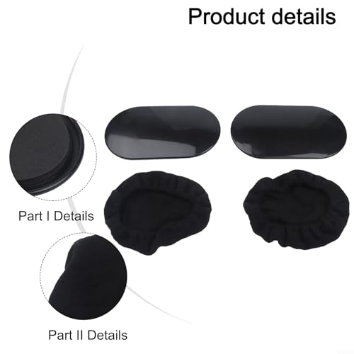 Set Of Two Pilates Slider Plates For Core And Muscle Toning With Dual Material Base Suitable For Carpet And Hardwood Floors(Black) - size: Black