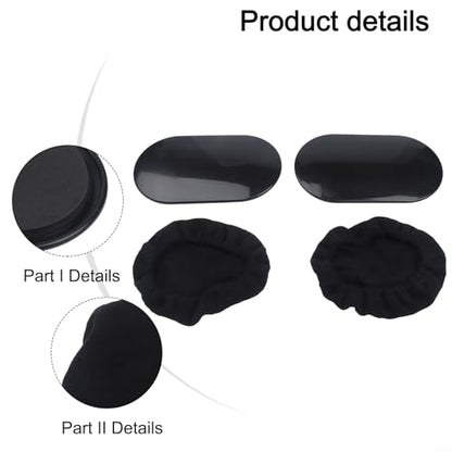 Set Of Two Pilates Slider Plates For Core And Muscle Toning With Dual Material Base Suitable For Carpet And Hardwood Floors(Black) - size: Black